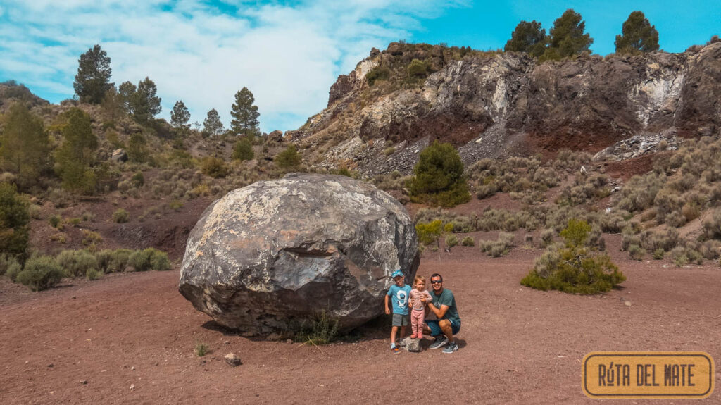 Cerro de Agrás Volcano with the volcanic bomb